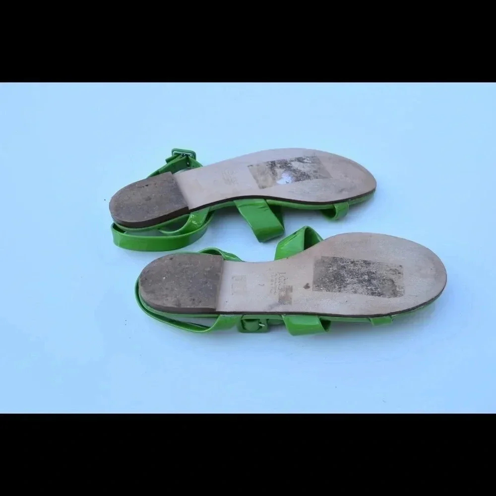 J. Crew patent sandals